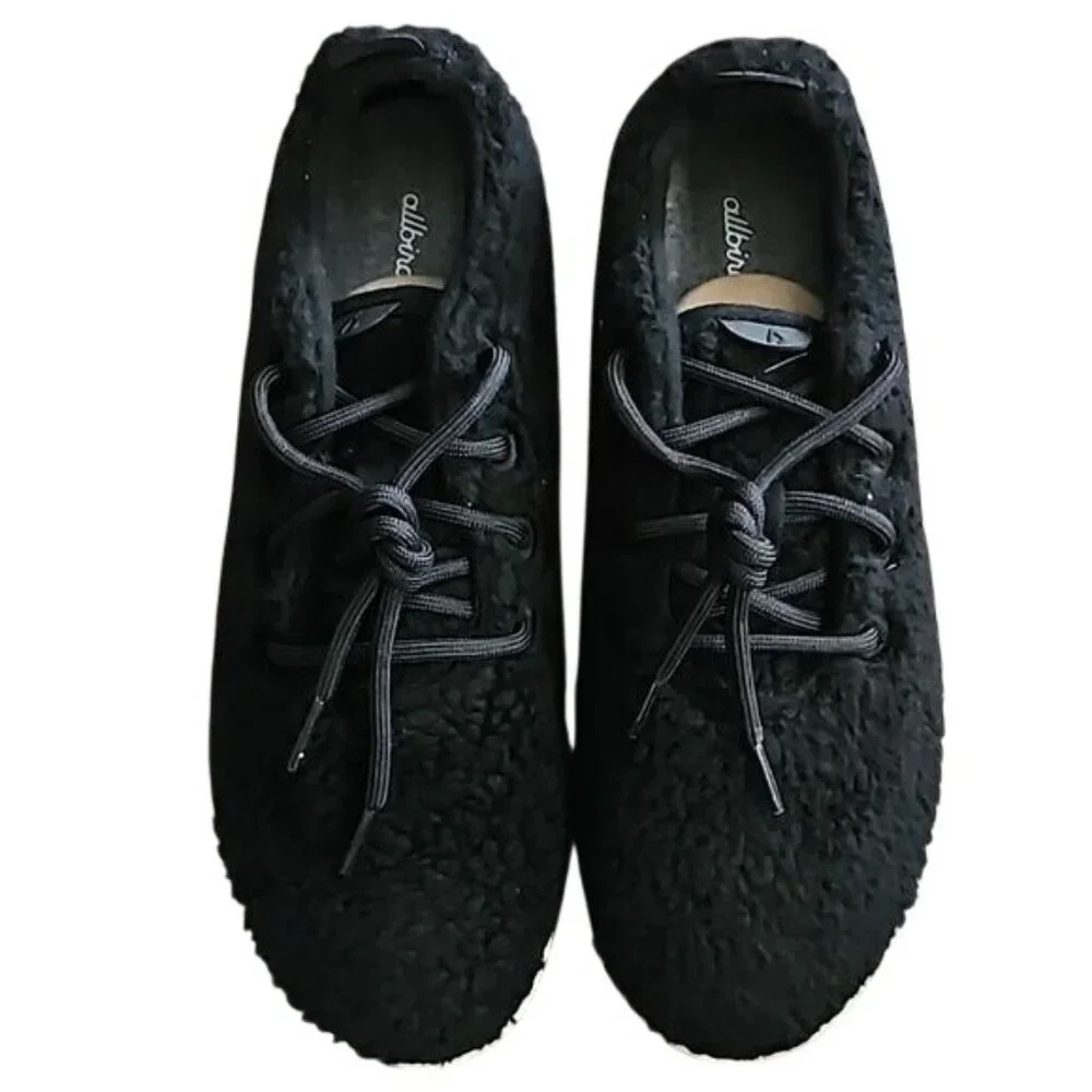allbirds Merino Wool Runner Fluff Sneakers Size 11 Men's New Black Comfort